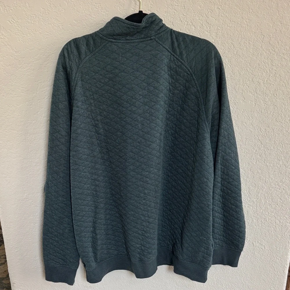 Goodfellow & Co Quilted Zip-Style Mock Neck Sweater - Teal Green - Picture 5 of 6
